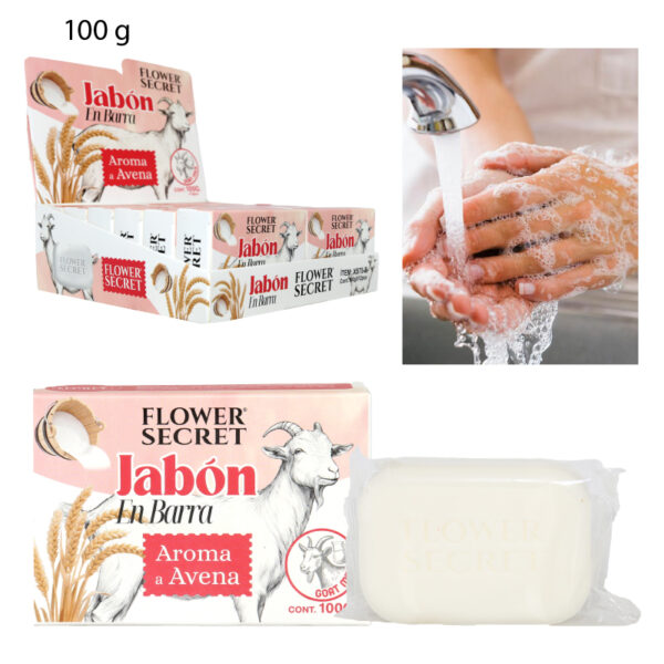 JABÓN EN BARRA LECHE DE CABRA AROMA A AVENA - 100 GR