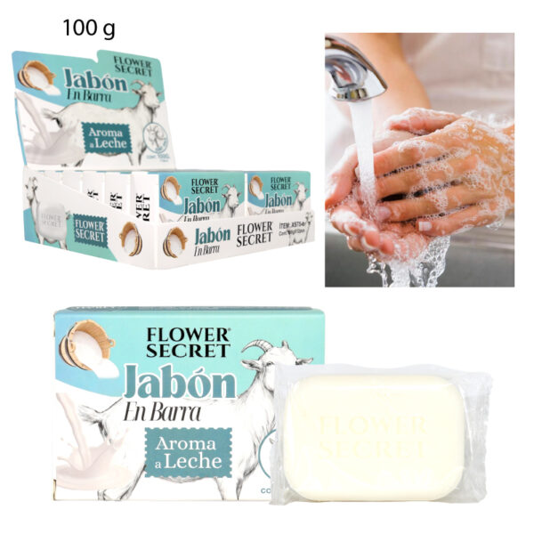 JABÓN EN BARRA LECHE DE CABRA AROMA A LECHE - 100 GR