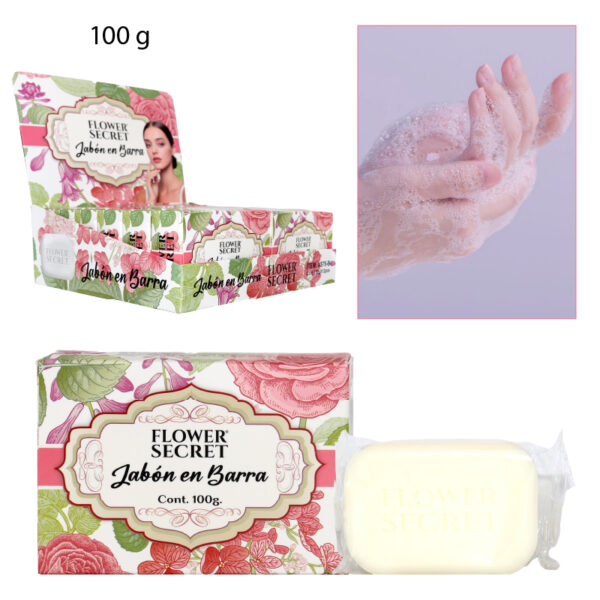 JABÓN EN BARRA AROMA FLORAL - 100 GR