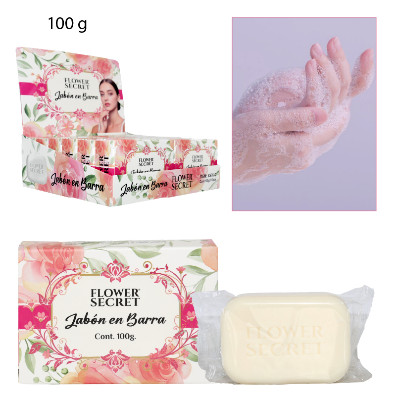 JABÓN EN BARRA AROMA FLORAL - 100 GR
