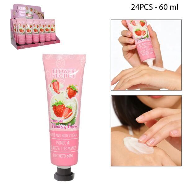 CREMA DE MANOS Y CUERPO FRESA - 60 ML