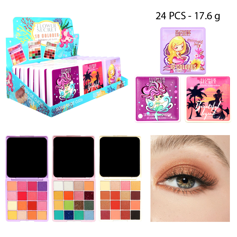 PALETA DE SOMBRAS 16 COLORES X 24 PCS