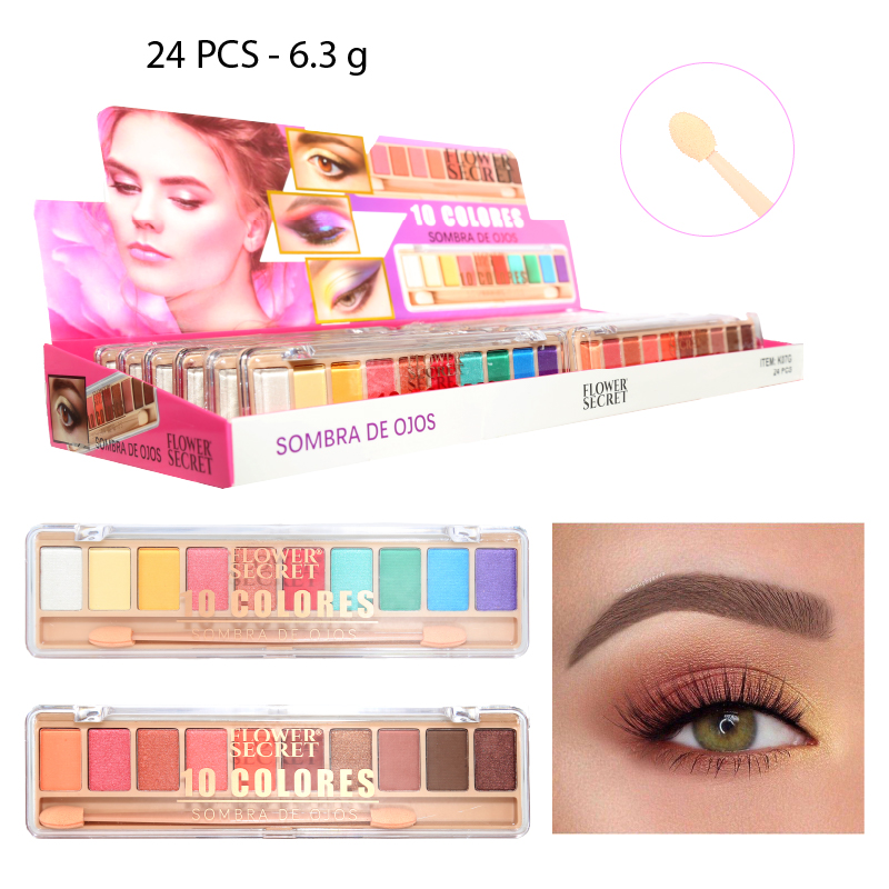 SOMBRAS DE OJOS 10 COLORES - 24 PCS